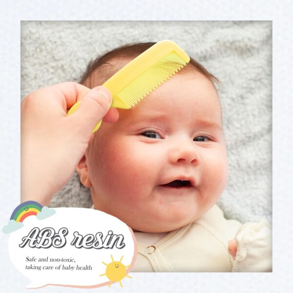 MEGAVOW 4 Pcs Baby Hair Comb, Cute Small Round Hairbrushes Hair Brush Set for Toddler Newborn Girls and Boys Childrens Multicolor - Image 6