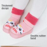 FEOYA Baby Slippers Socks 3 Pairs Anti Slip Infant Baby Floor Sock Slippers Newborn Boys Girls Breathable First Walking Shoes Winter Thermal Step Socks Christmas Baby Gift - Image 5