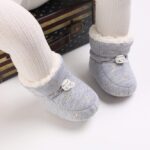 Infant Boys Shoes Baby Shoes Warm Short Boots Shoes Fashion Printing Non Slip Breathable Boots Size 4 Shoes for Baby Girls - Image 3