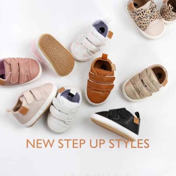 Baby Boys Girls Shoes Non-Slip Rubber Sole High-Top PU Leather Sneakers Infant First Walking Shoes Toddler Crib Shoes Newborn Loafers Flats. - Image 2