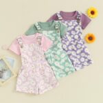 Toddler Kids Baby Girl Floral Overalls Shorts with Pocket Suspender Trousers Summer Clothing Outfits - Image 7