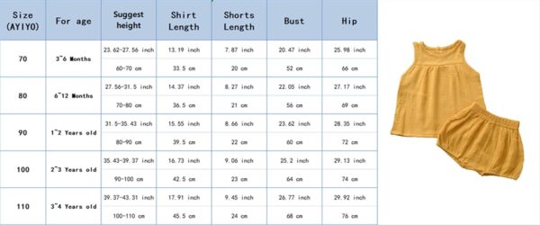AYIYO Toddler Outfits Unisex Girls Boys Baby Cotton Linen Blend Tank Tops and Bloomers - Image 2