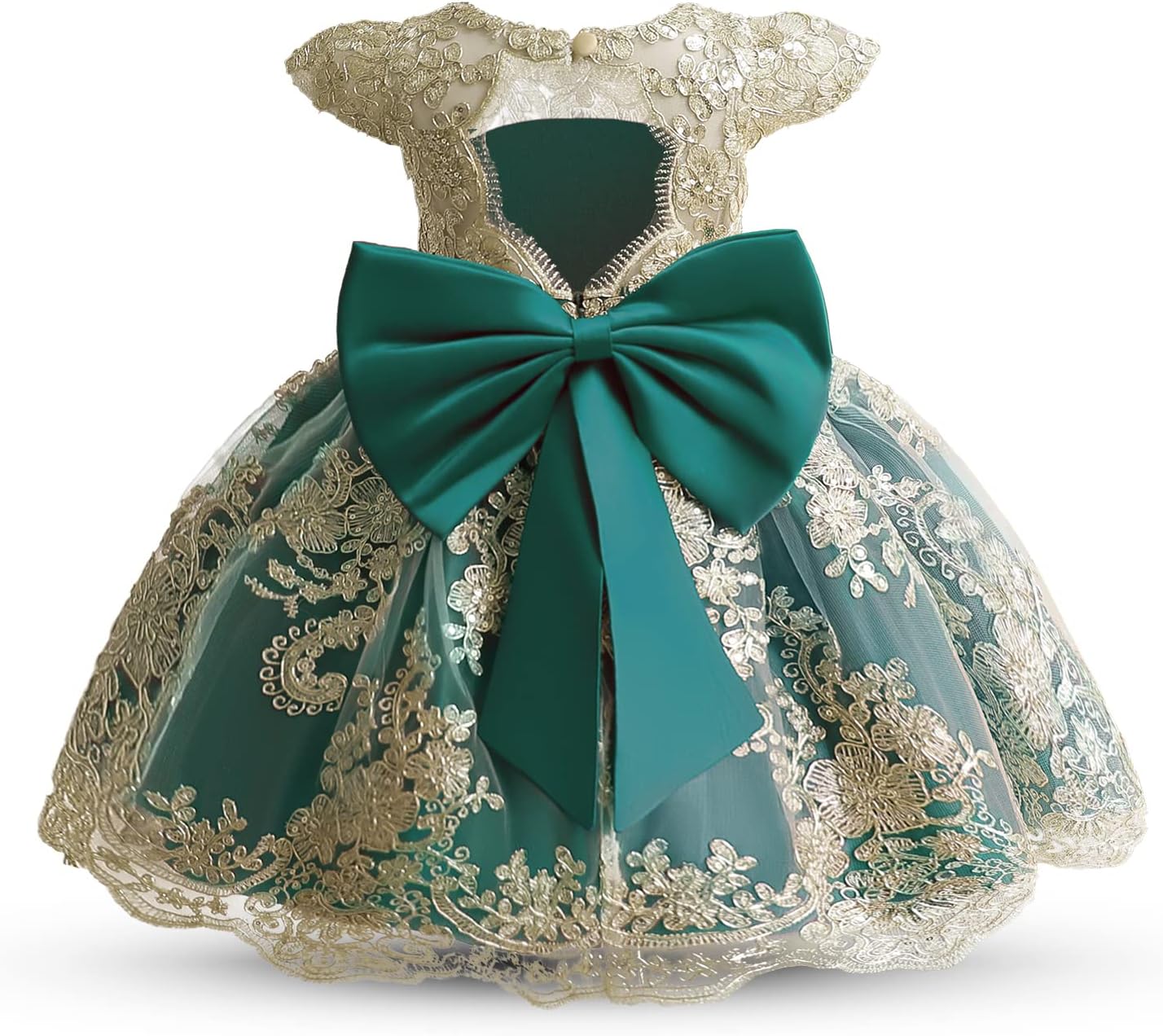 71aXmReAFsL._AC_SL1500_.jpg NNJXD Baby Girl Princess Dress Bowknot Sequins Dresses Pageant Wedding Tutu Gown - Image 1
