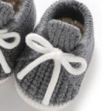 LAWKUL Baby Booties Knit Newborn Shoes Cozy First Walkers Infant Toddler Boots for Boy Girls 0-3 Months - Image 5