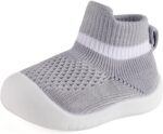 MK MATT KEELY Baby Shoes Boys Girls Sock Shoes Toddlers Pre Walkers First Walking Shoes with Anti Slip Rubber Sole