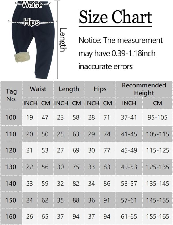 Kids Girls Boys Fleece Jogging Trouser Sweatpants Warm Winter Childrens School Play Tracksuit Classic Bottom Soft Jog Pants - Image 5