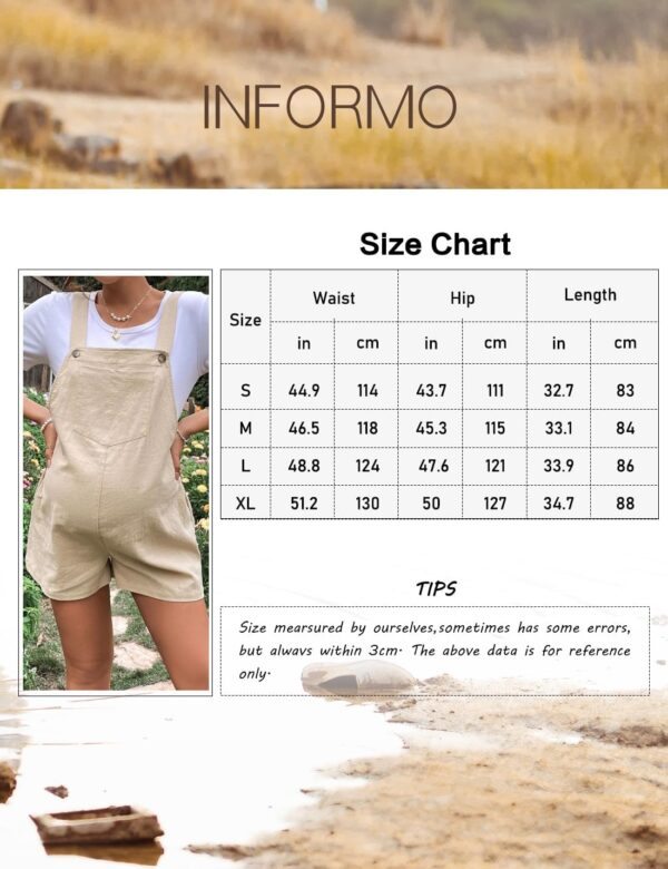 Sukany Women's Maternity Overall Shorts Casual Pregnant Jumpsuit Adjustable Strap Sleeveless Short Romper Shortalls - Image 5
