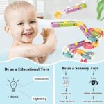 Bath Toys for 3 4 5 6 Year Old Boys Girls Duck Slide Bath Toy 34pcs Duck and Slide Bath Toy Wall Track Duck Bath Toy Slide Educational Sensory Bath Slide Toy with Watermill Sliding Interactive Toy… - Image 4