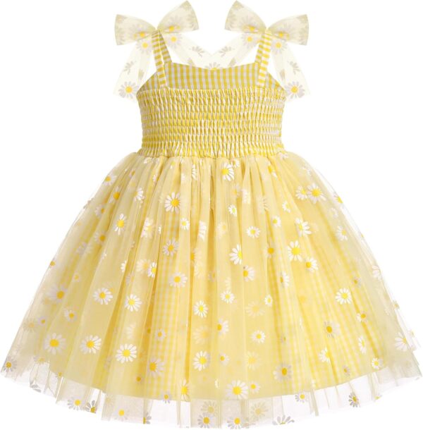 FYMNSI Baby Girls Toddler Kids Princess Tutu Bowknot Spaghetti Straps Princess Tulle Dress for Birthday Wedding Halloween Costume Festival - Image 2