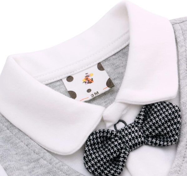 famuka Baby Boys Romper Infant Gentleman Bodysuit Wedding Clothes - Image 3