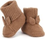 Baby Booties Newborn Babe First Walkers Knit Boots Warm Knit Crib Shoes Crochet Soft Infant Sock for Boy Girl - Image 7