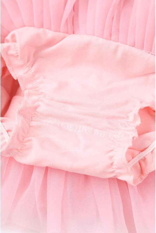 RUNQHUI Little Girls Ruffle Layered Tulle Bloomers Elastic Waistband Bowknot Tutu Skirts for Birthday Party - Image 7