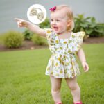 Baby Girl Summer Outfit Strawberry/Cherry/Lemon Smocked Tunic Tops Ruffle Bloomer Shorts Headband Cute 3Pcs Newborn Coming Home Summer Clothes 0-18M - Image 2