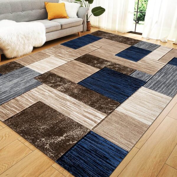 Majestic Rug – Large Washable Non-Slip Carpet for Living Room, Bedroom, Lounge, Dining, Kitchen Fluffy Thick Soft Modern Indoor Floor Rugs (Des 1, 120x170 cm) - Image 2