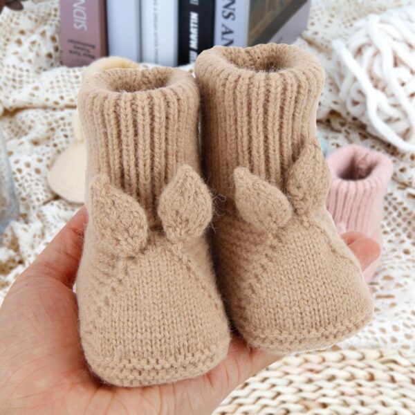Loyfoky Baby Booties Newborn Babe First Walkers Knit Boots Warm Knit Crib Shoes Crochet Soft Infant Sock for Boy Girl - Image 2