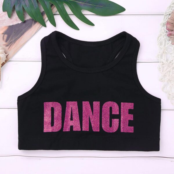 Freebily Kids Girls Hip Hop Dance Costume Crop Top with Jogger Pants Set 2Pcs Jazz Street Dance Outfits - Image 5