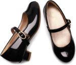 DREAM PAIRS Girls Mary Jane Low Heel Princess Flower Wedding Party Pump Dress Shoes - Image 4
