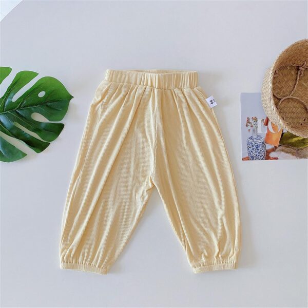 Baby Girl Boy Trousers Newborn Casual Elastic Waist Harem Pants Unisex Infant Loose Bottoms Solid Color Basic Sweatpants - Image 2