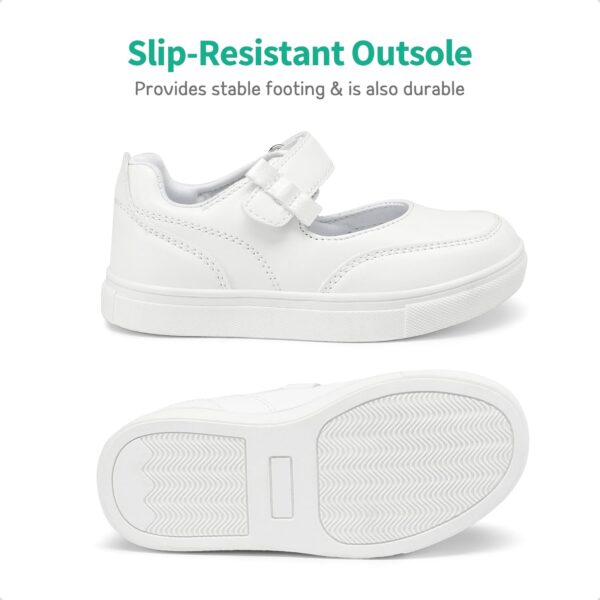 DREAM PAIRS Kids Girls Mary Jane Sneakers Strap Toddler Little Girls School Shoes Soft Walking Party Flat Shoes - Image 2