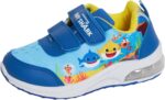Pinkfong Boys Baby Shark Light Up Sports Trainers Kids Easy Fasten Skate Shoes LED Flashing Lights Running Footwear - Image 2