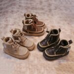 Size 5 Shoes Boys Boys And Girls Spring And Autumn Winter Fashion Thick Baby Cotton Boots Children's Two Padded Warm Children's Shoes Trendy Comfortable Cotton Shoes Boots Boy Boot T 11 - Image 3