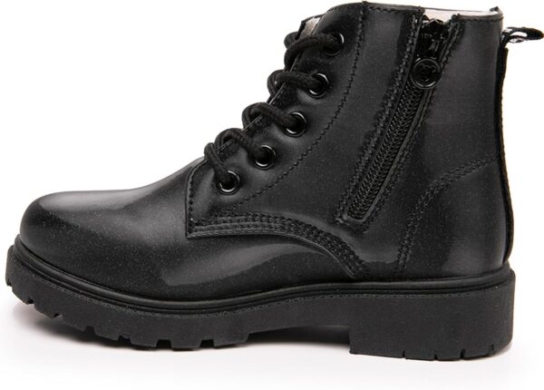 WZRUISEN Boys and Girls' Boots Knight High Top Waterproof Shoes Fashion Side Zipper Cowhide Boots - Image 3