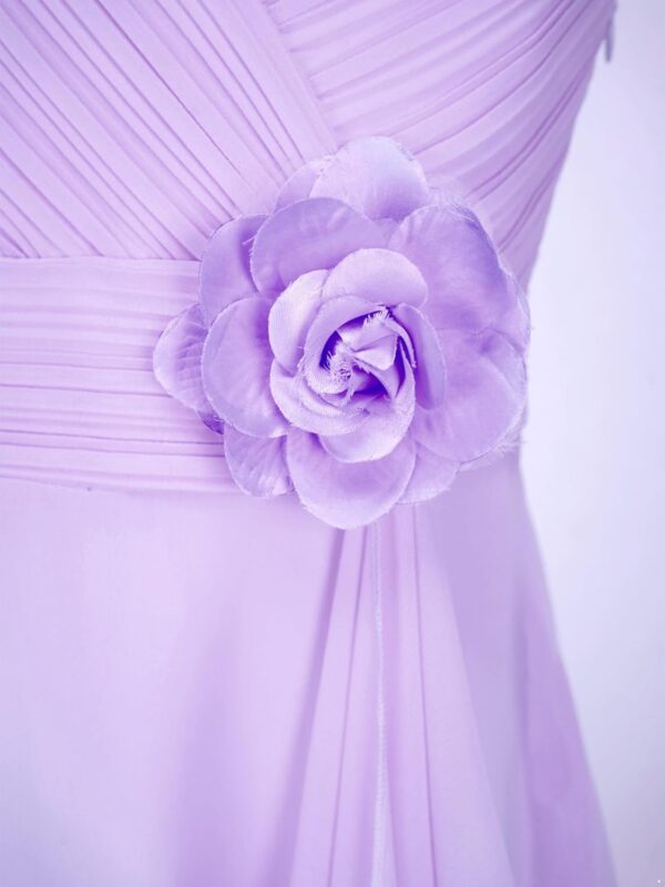 iEFiEL Kids Flower Girl Wedding Party Dress Junior Bridesmaid Dress Ruched A-line Summer Dresses - Image 5