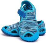 Hitmars Boys Sandals Open Toe Girls Sandals Sports Summer Kids Trekking Shoes Breathable Beach Pool Camouflage Knit Blue Pink Purple Size 4-12 UK Child - Image 5
