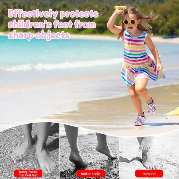 AOOSU Kids Water Shoes, Kids Swim Shoes Lightweight Toddlers Baby Aqua Socks - Image 6