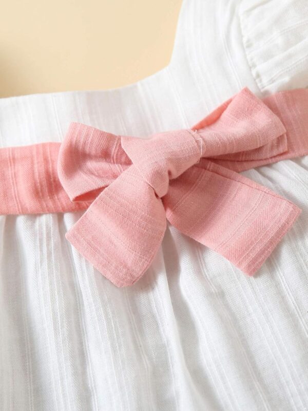 Alvivi Baby Girls Ruffle Sleeveless Sundress with Diaper Cover Bloomers Clothes Set - Image 4