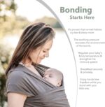 Baby Sling Wrap with Large Front Pocket - Naturally Soft Baby Wrap Carrier - Cotton Baby Sling Carrier from Birth - Baby Sling Newborn to Toddler Carrier - The Pocket Wrap™ by Trekki (Earth) - Image 3