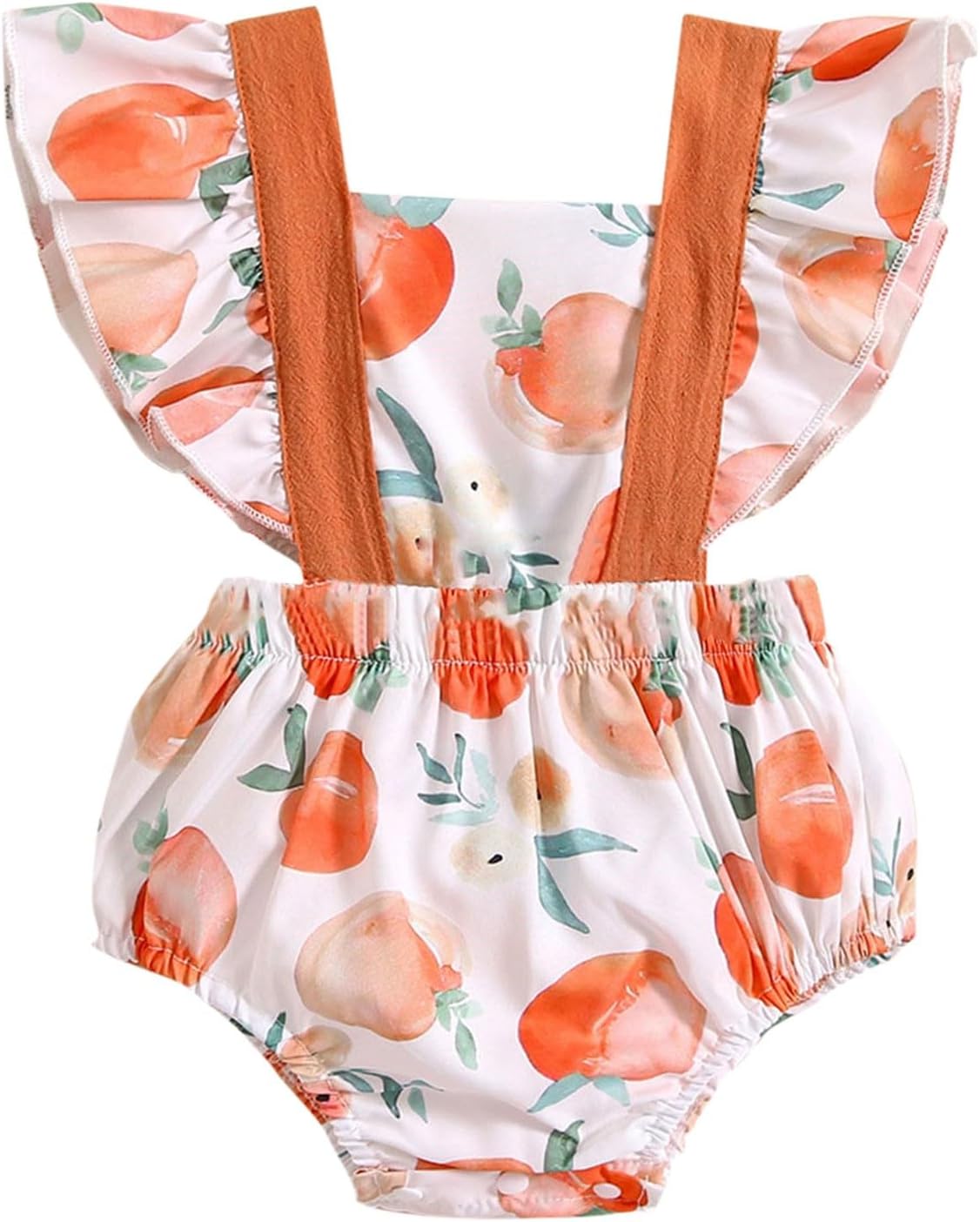 71eouus9xrL._AC_SL1500_.jpg Baby Girl Fly Sleeve Bl𝗼omers Jumpsuit Newborn Baby Girl Cute C𝐚rtoon Print Romper Outfit Toddler Short Sleeve Romper Dress Floral Playsuit Spring Fall Clothes - Image 1