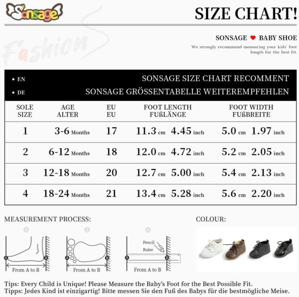 Sonsage Infant Baby Boys Girls Classic PU Leather Wedding Loafers Brogue Toddler Oxford Dress Shoes First Steps Walking Flat Lazy Crib Shoe - Image 6