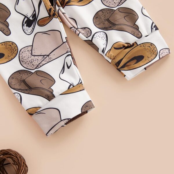 RWYBEYW Western Newborn Baby Boy Cowboy Outfit Boots/Hat/Cow Print Romper Bodysuit+Long Pants +Cap 3Pcs Summer Clothes Set - Image 7