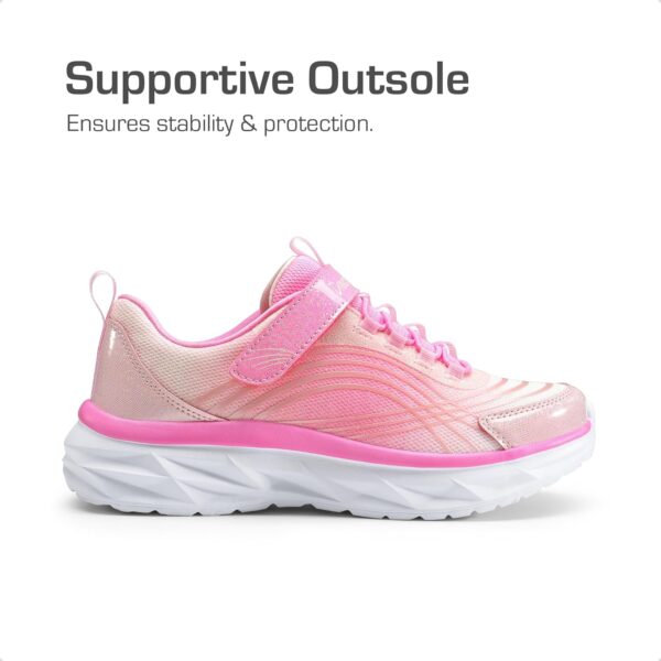 DREAM PAIRS Girls Running Tennis Shoes Sneakers for Kids Sport Athletic Shoes Thick Sole Casual Walking Shoes for Little/Big Kids - Image 3