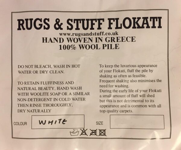 Rugs & Stuff Premium Shaggy Flokati Greek Rugs Ivory colour - 70 x 120cm - 2000gsm - Image 3