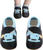 Baby Shoes Soft Sole Leather Baby Walking Shoes with Pony Pattern, Waterproof Non-Slip First Walking Toddler Moccasins for Learning to Crawl, Walk, Run, S Baby Boys' Shoes - Image 2