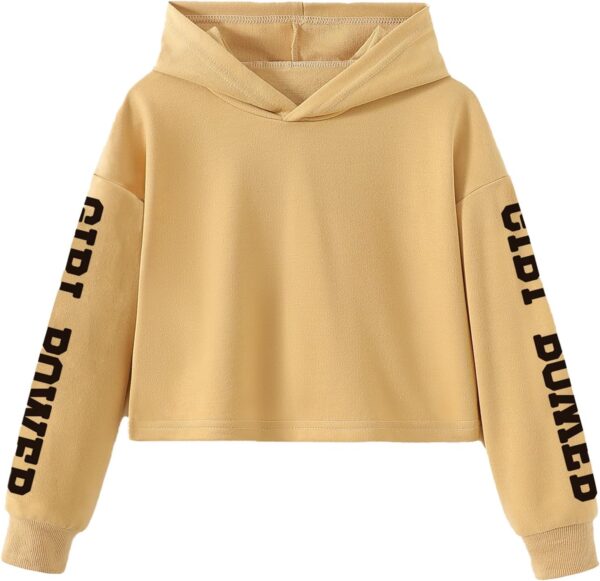 Xumplo Girl's 2 Piece Outfits Tween Girls Long Sleeve Hoodie with Pants Clothes Set Teens Brown Casual Clothing - Image 5