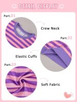 ESHOO Toddler Girls Clothes Set Stripe Knitted Pullover Sweatshirts Top Pants with 2 Pockets Kids Fall Winter Casual Outfits 2-7 Years - Image 4