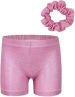 Gogokids Girls' Three-Piece Gymnastics Set, Sleeveless Leotards with Shorts and Hairband, Sparkling Ballet Dancing Unitards - Gymnastics Outfit with Gradient Color Design for 3-12 Years - Image 2