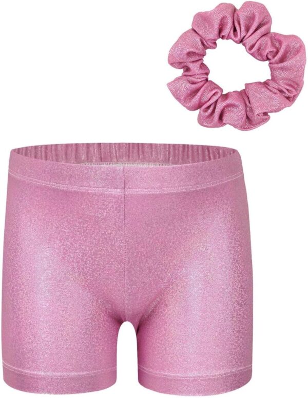 Gogokids Girls' Three-Piece Gymnastics Set, Sleeveless Leotards with Shorts and Hairband, Sparkling Ballet Dancing Unitards - Gymnastics Outfit with Gradient Color Design for 3-12 Years - Image 2