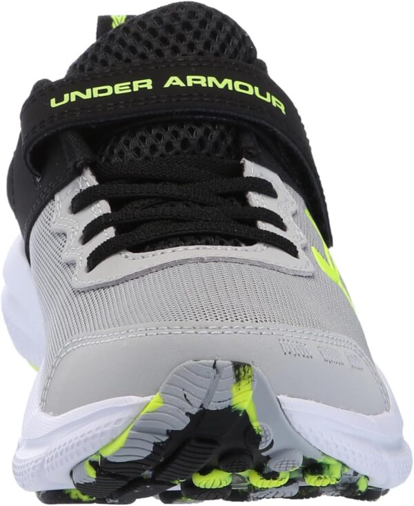 Under Armour Bps Assert 10 Ac boys Shoes, (102) Mod Gray/Black/High Vis Yellow, 2 Wide Little Kid - Image 2