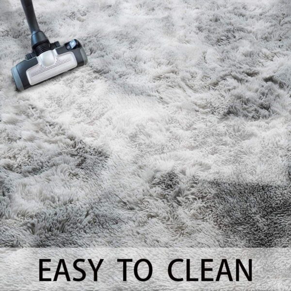 Calore Area Rugs Fluffy Living Room Rugs 80x120cm, Shaggy Area Rug Bedroom Carpet Large Rug Soft Kids Room Rugs Comfortable Floor Mat for Home Decor (Grey White, 80 x 120 cm) - Image 5