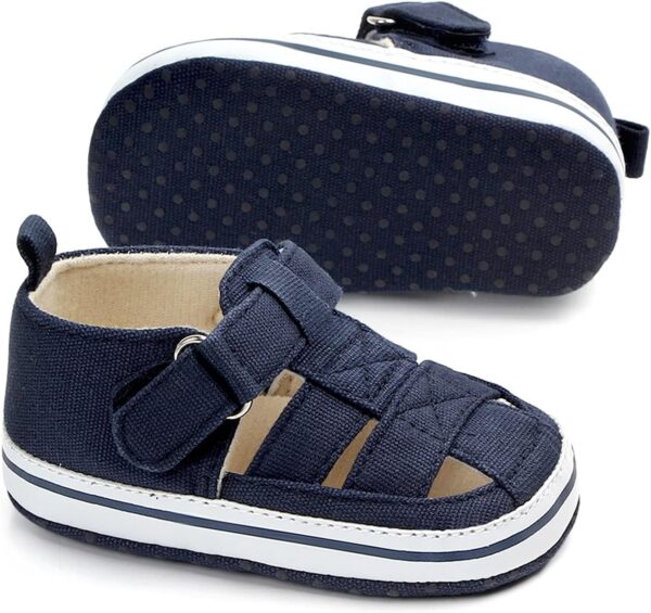 First Walking Shoes for Baby Boy Summer Fashion -Slip Prewalker Sandals Baby Crib Shoes Pierced Soft Baby Shoes Sandals Girls - Image 3