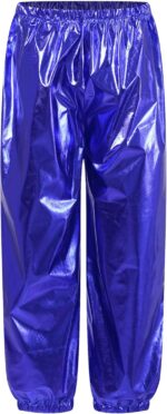 YiZYiF Kids Boys Girls Jazz Hip Hop Street Dance Clothes Shiny Metallic Long Sleeve T-Shirt with Harem Pants Set Dancewear - Image 6