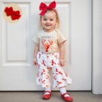Newborn Baby Girl Clothes Set Mommy's Little Lobster Romper Crawfish Flare Pant Bell Bottom Headband Set 3 Piece Summer Outfit - Image 2