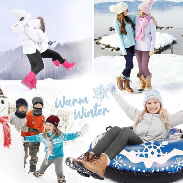 SPFASZEIV Girls Fleece Lined Leggings High Waist Thick Kids Warm Pants Full Length Cotton Leggings for Children Toddler 5-11 Years - Image 6