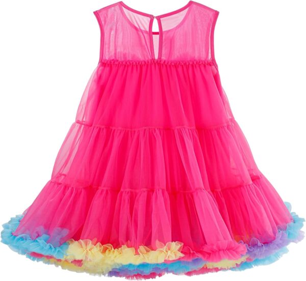 LACOFIA Girls Tutu Dress Toddler Layered Fluffy Summer Dresses Casual Party Tulle Sundress for Kids 2-8 Years - Image 7