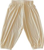 Baby Girl Boy Trousers Newborn Casual Elastic Waist Harem Pants Unisex Infant Loose Bottoms Solid Color Basic Sweatpants