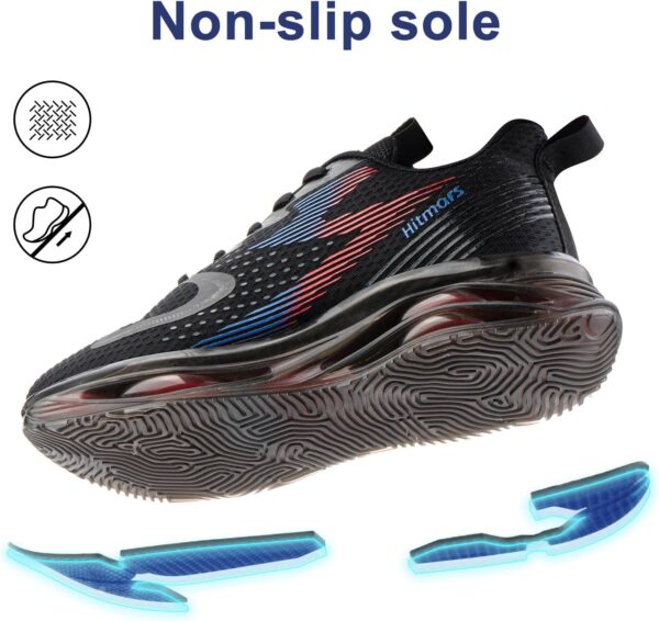 Trainers Mens Running Shoes Sports Sneakers Mens Walking Shoes Lightweight Gym Shoes Breathable Trainers for Men Air Cushion Casual Jogging Shoes Black Blue Green Red UK 6-11 - Image 5